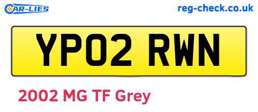 YP02RWN are the vehicle registration plates.