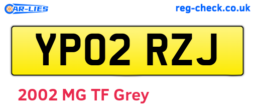 YP02RZJ are the vehicle registration plates.