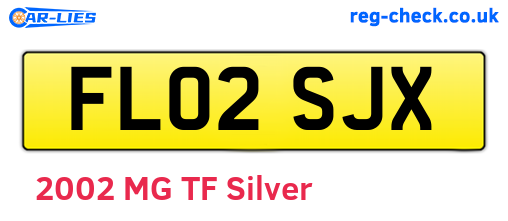 FL02SJX are the vehicle registration plates.