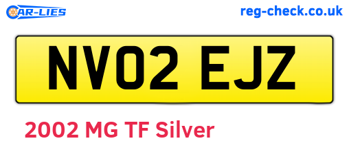 NV02EJZ are the vehicle registration plates.