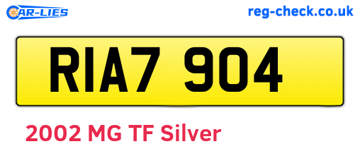 RIA7904 are the vehicle registration plates.