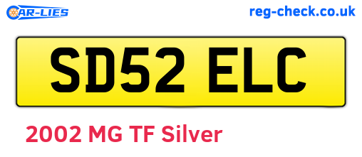 SD52ELC are the vehicle registration plates.