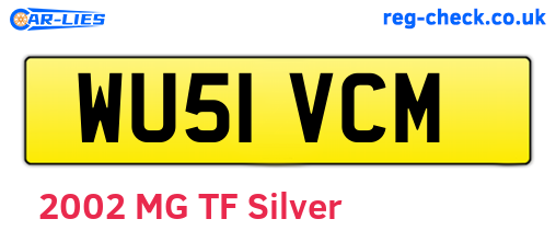WU51VCM are the vehicle registration plates.