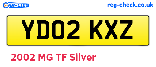 YD02KXZ are the vehicle registration plates.