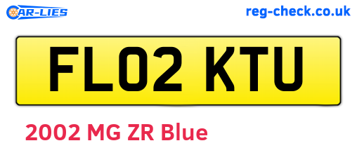 FL02KTU are the vehicle registration plates.
