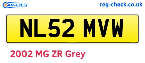 NL52MVW are the vehicle registration plates.