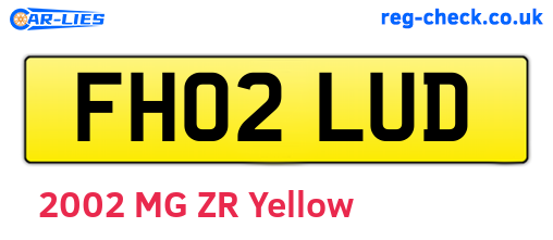 FH02LUD are the vehicle registration plates.