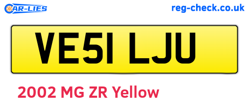 VE51LJU are the vehicle registration plates.