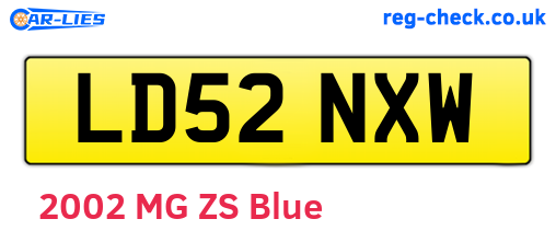 LD52NXW are the vehicle registration plates.