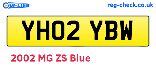 YH02YBW are the vehicle registration plates.
