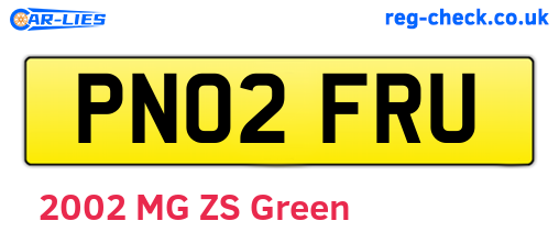 PN02FRU are the vehicle registration plates.