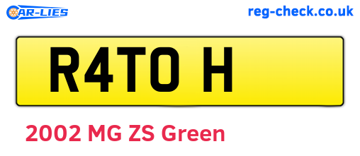 R4TOH are the vehicle registration plates.