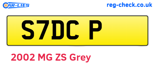S7DCP are the vehicle registration plates.