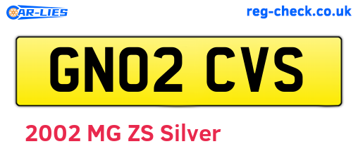 GN02CVS are the vehicle registration plates.