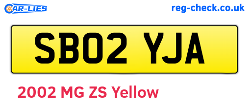 SB02YJA are the vehicle registration plates.