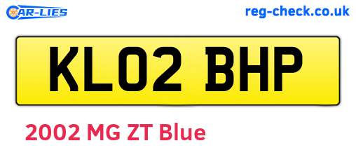 KL02BHP are the vehicle registration plates.