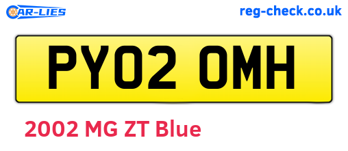 PY02OMH are the vehicle registration plates.