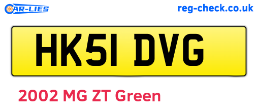HK51DVG are the vehicle registration plates.