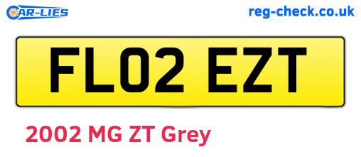 FL02EZT are the vehicle registration plates.