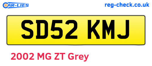 SD52KMJ are the vehicle registration plates.