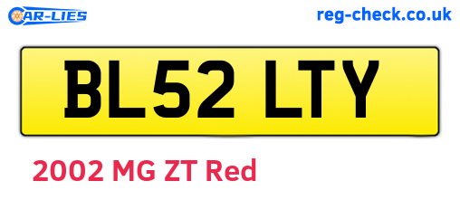 BL52LTY are the vehicle registration plates.