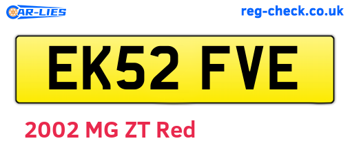EK52FVE are the vehicle registration plates.
