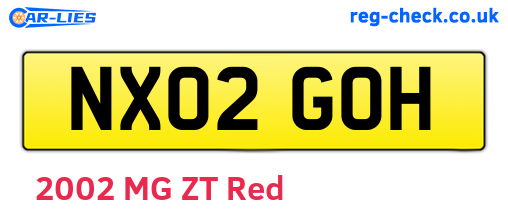 NX02GOH are the vehicle registration plates.