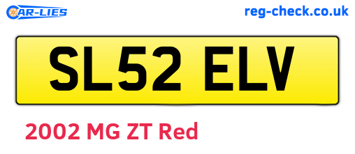SL52ELV are the vehicle registration plates.