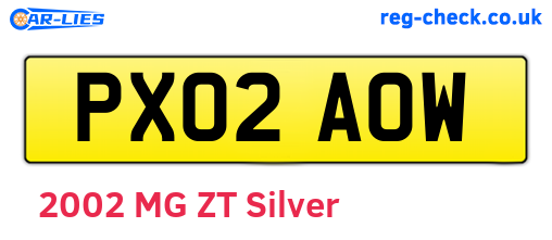 PX02AOW are the vehicle registration plates.