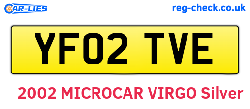 YF02TVE are the vehicle registration plates.