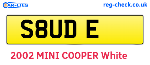 S8UDE are the vehicle registration plates.