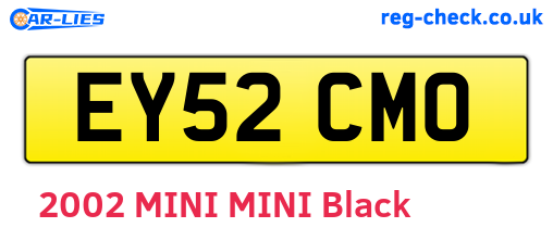 EY52CMO are the vehicle registration plates.