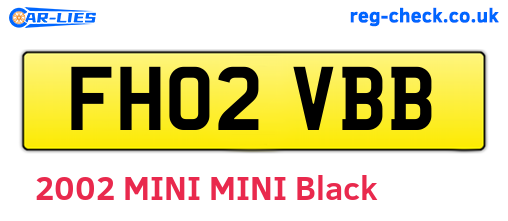 FH02VBB are the vehicle registration plates.