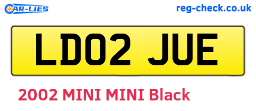 LD02JUE are the vehicle registration plates.