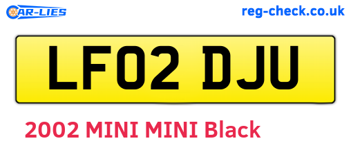 LF02DJU are the vehicle registration plates.
