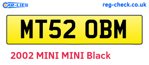 MT52OBM are the vehicle registration plates.
