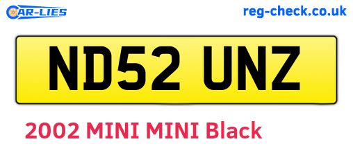 ND52UNZ are the vehicle registration plates.