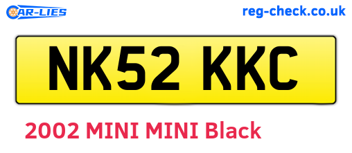 NK52KKC are the vehicle registration plates.