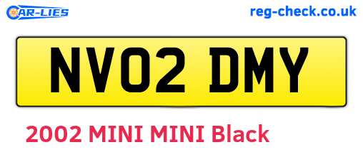 NV02DMY are the vehicle registration plates.
