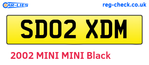 SD02XDM are the vehicle registration plates.