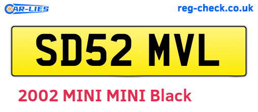 SD52MVL are the vehicle registration plates.