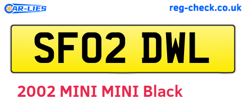 SF02DWL are the vehicle registration plates.