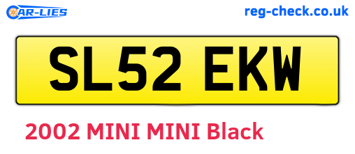 SL52EKW are the vehicle registration plates.