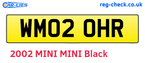 WM02OHR are the vehicle registration plates.