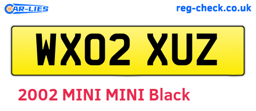 WX02XUZ are the vehicle registration plates.