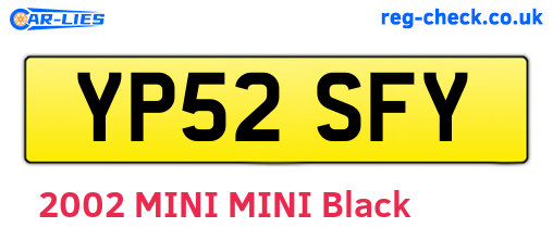 YP52SFY are the vehicle registration plates.