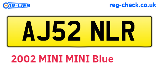 AJ52NLR are the vehicle registration plates.