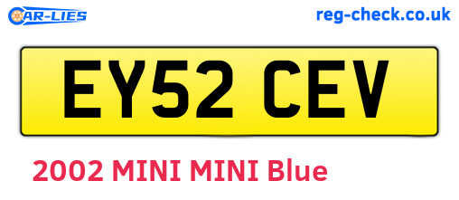 EY52CEV are the vehicle registration plates.