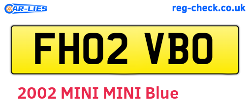 FH02VBO are the vehicle registration plates.