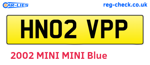 HN02VPP are the vehicle registration plates.